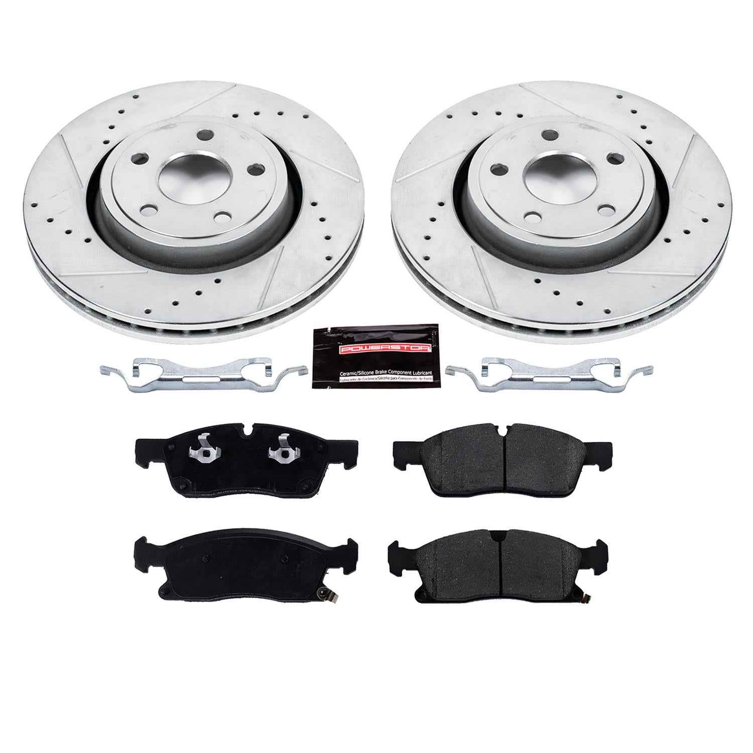 PowerStop Z23 Evolution Sport Brake Upgrade Kits for 2021-2024 DURANGO, 2016-2021 GRAND CHEROKEE, 2022 GRAND CHEROKEE WK - K7133