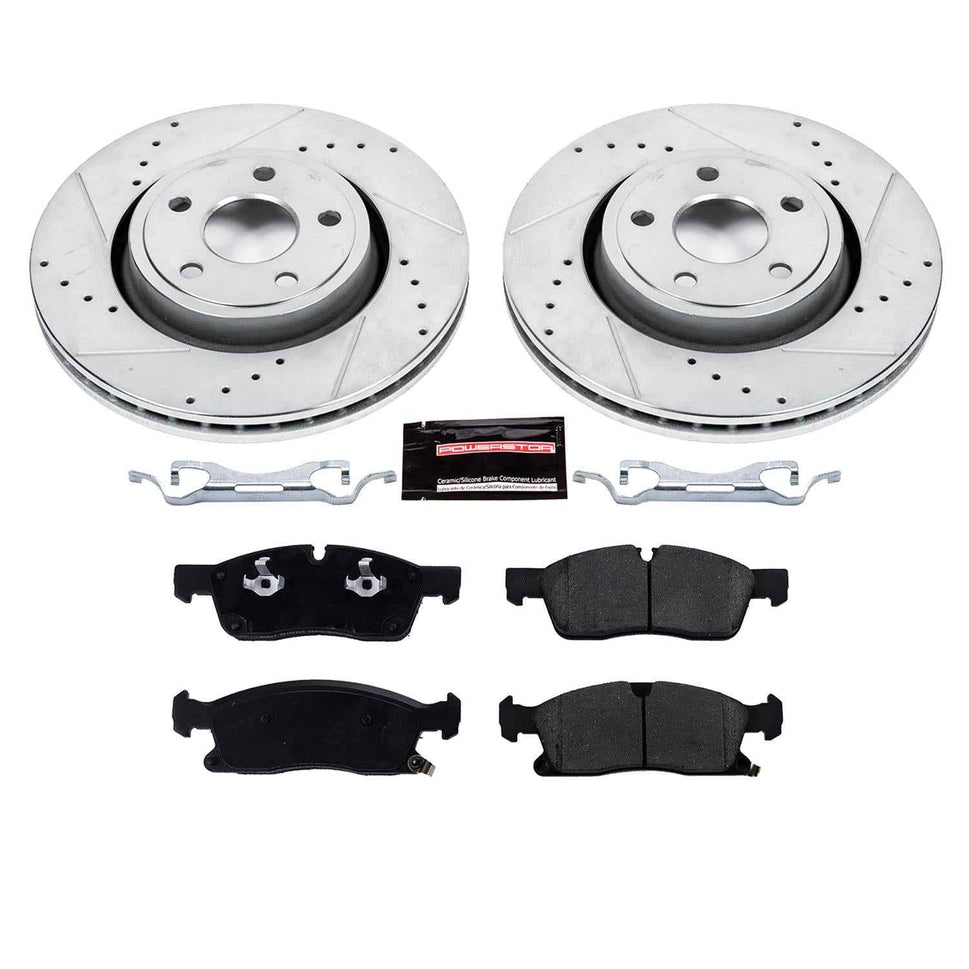 PowerStop Z23 Evolution Sport Brake Upgrade Kits for 2021-2024 DURANGO, 2016-2021 GRAND CHEROKEE, 2022 GRAND CHEROKEE WK - K7133