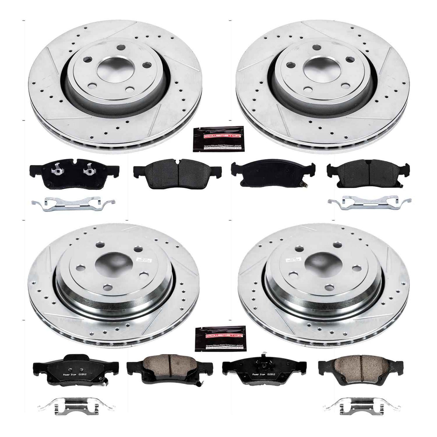 PowerStop Z23 Evolution Sport Brake Upgrade Kits for 2021-2024 DURANGO, 2016-2021 GRAND CHEROKEE, 2022 GRAND CHEROKEE WK - K7136