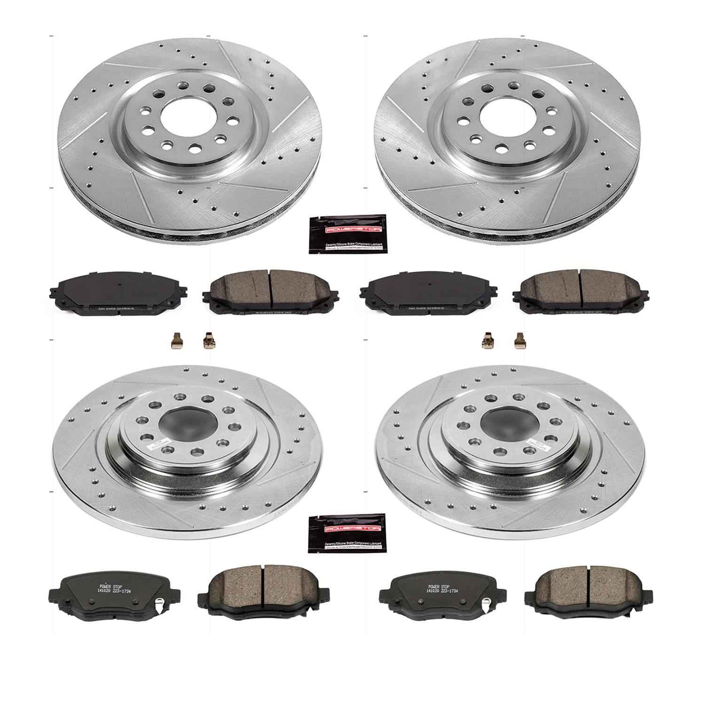PowerStop Z23 Evolution Sport Brake Upgrade Kits for 2016-2023 CHEROKEE - K7415