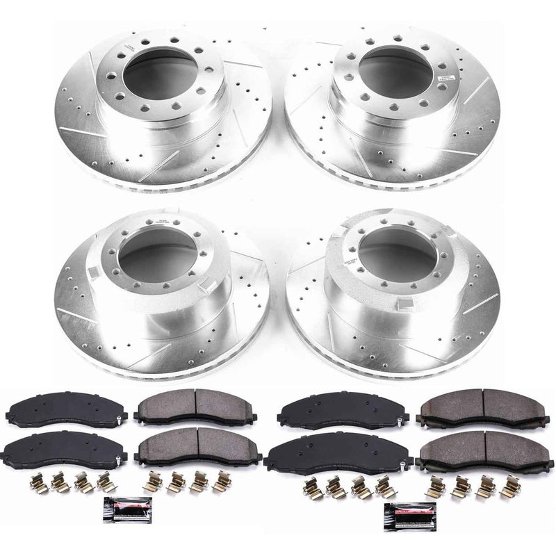 PowerStop Z36 Truck and Tow Brake Upgrade Kits for 2017-2022 F-450 SUPER DUTY, F-550 SUPER DUTY, 2020-2022 F-600 SUPER DUTY - K7423-36 PowerStop Autoparts
