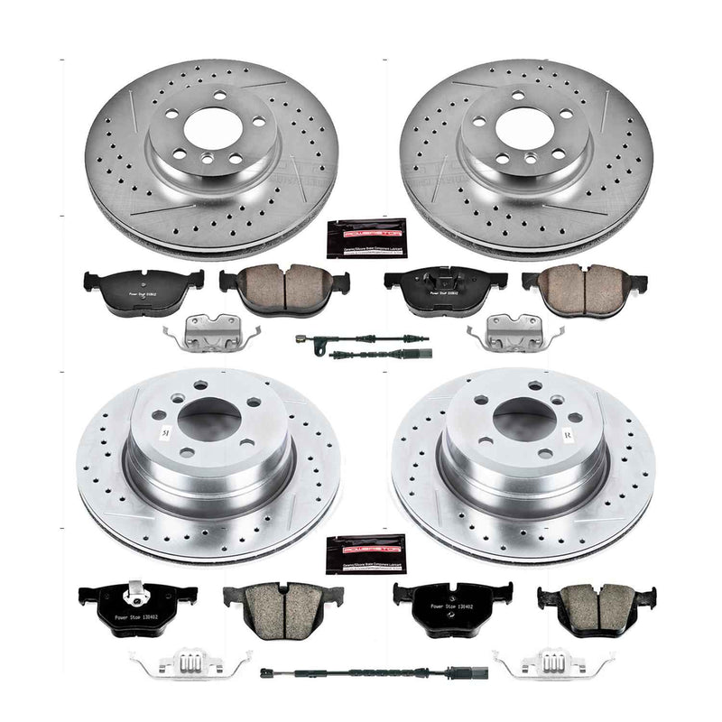 PowerStop Z23 Evolution Sport Brake Upgrade Kits for 2011-2018 X5, 2011-2019 X6 - K7500 PowerStop Autoparts