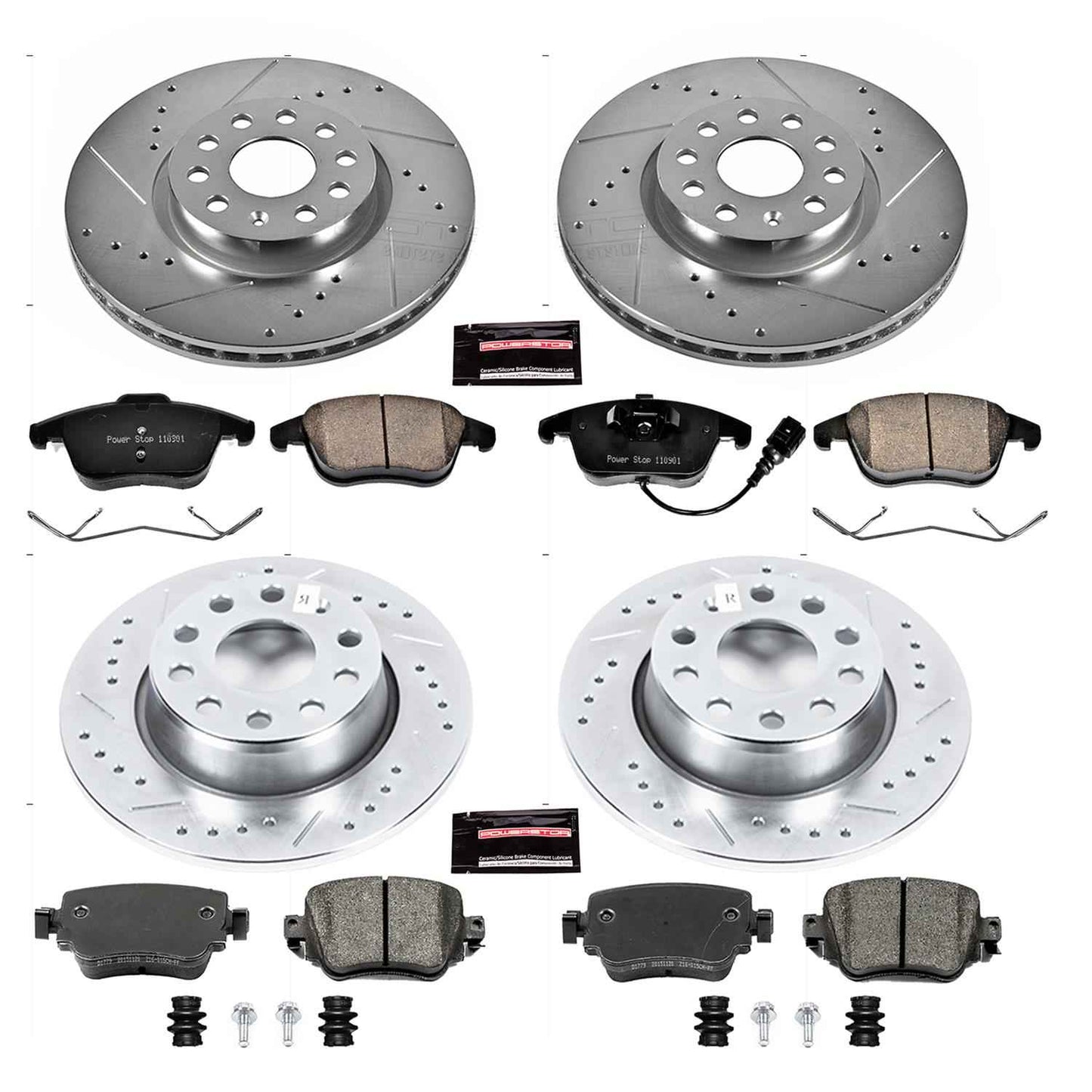 PowerStop Z23 Evolution Sport Brake Upgrade Kits for 2015-2020 PASSAT - K7501