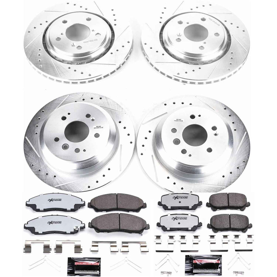 PowerStop Z36 Truck and Tow Brake Upgrade Kits for 2016-2022 PILOT, 2017-2025 RIDGELINE - K7576-36