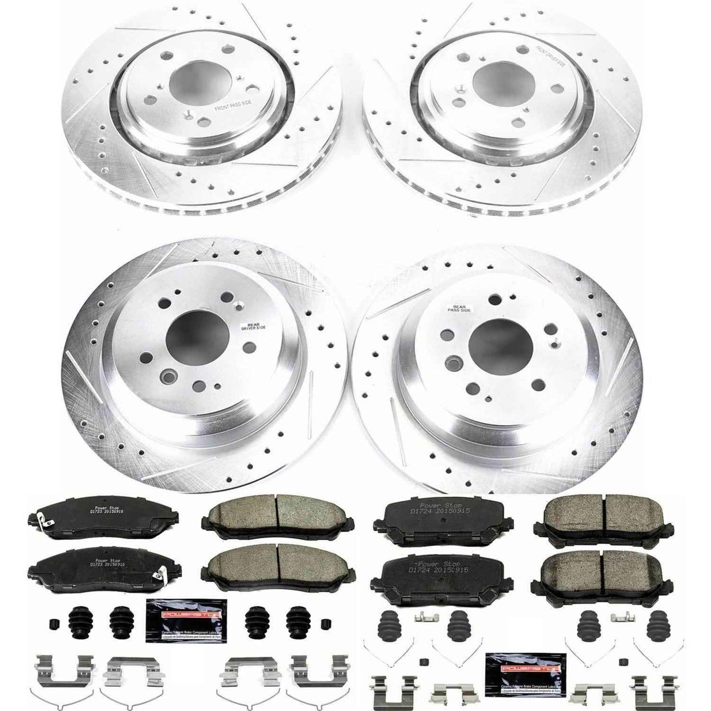 PowerStop Z23 Evolution Sport Brake Upgrade Kits for 2016-2022 PILOT, 2017-2025 RIDGELINE - K7576