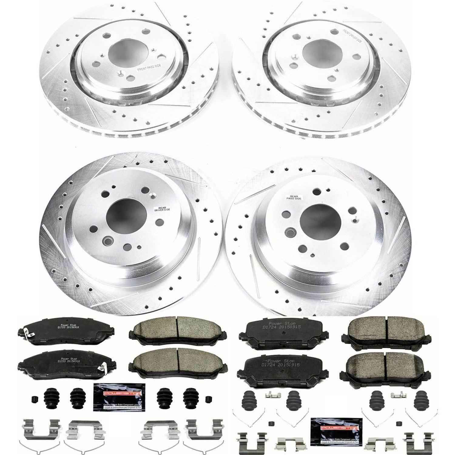 PowerStop Z23 Evolution Sport Brake Upgrade Kits for 2016-2022 PILOT, 2017-2025 RIDGELINE - K7576