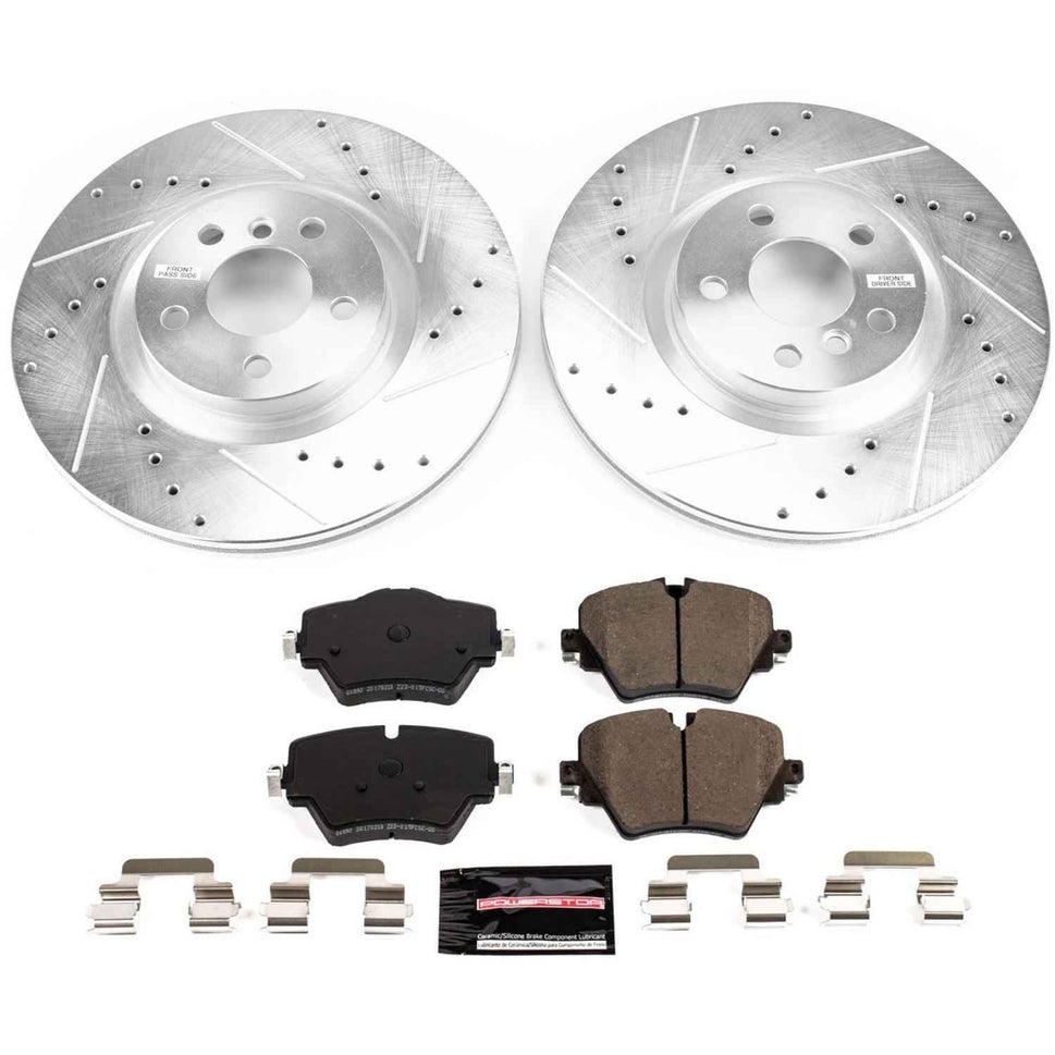 PowerStop Z23 Evolution Sport Brake Upgrade Kits for 2017-2024 COOPER COUNTRYMAN, 2016-2022 X1, 2018-2023 X2 - K7888