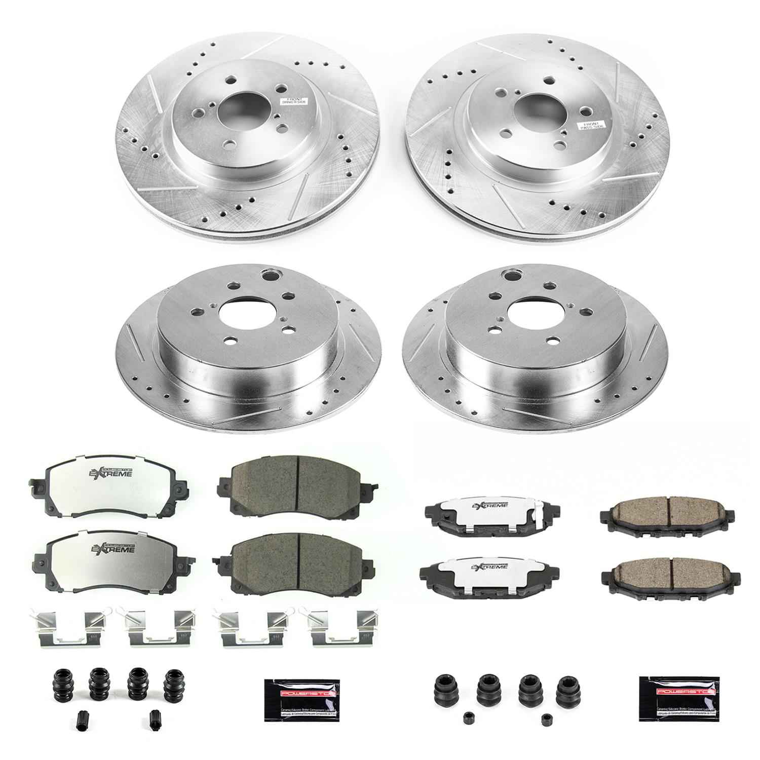 PowerStop Z26 Street Warrior Brake Upgrade Kits for 2018-2022 CROSSTREK, 2017-2022 IMPREZA - K7927-26