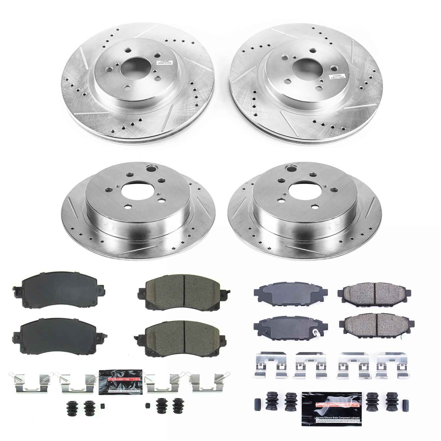 PowerStop Z23 Evolution Sport Brake Upgrade Kits for 2018-2022 CROSSTREK, 2017-2022 IMPREZA - K7927