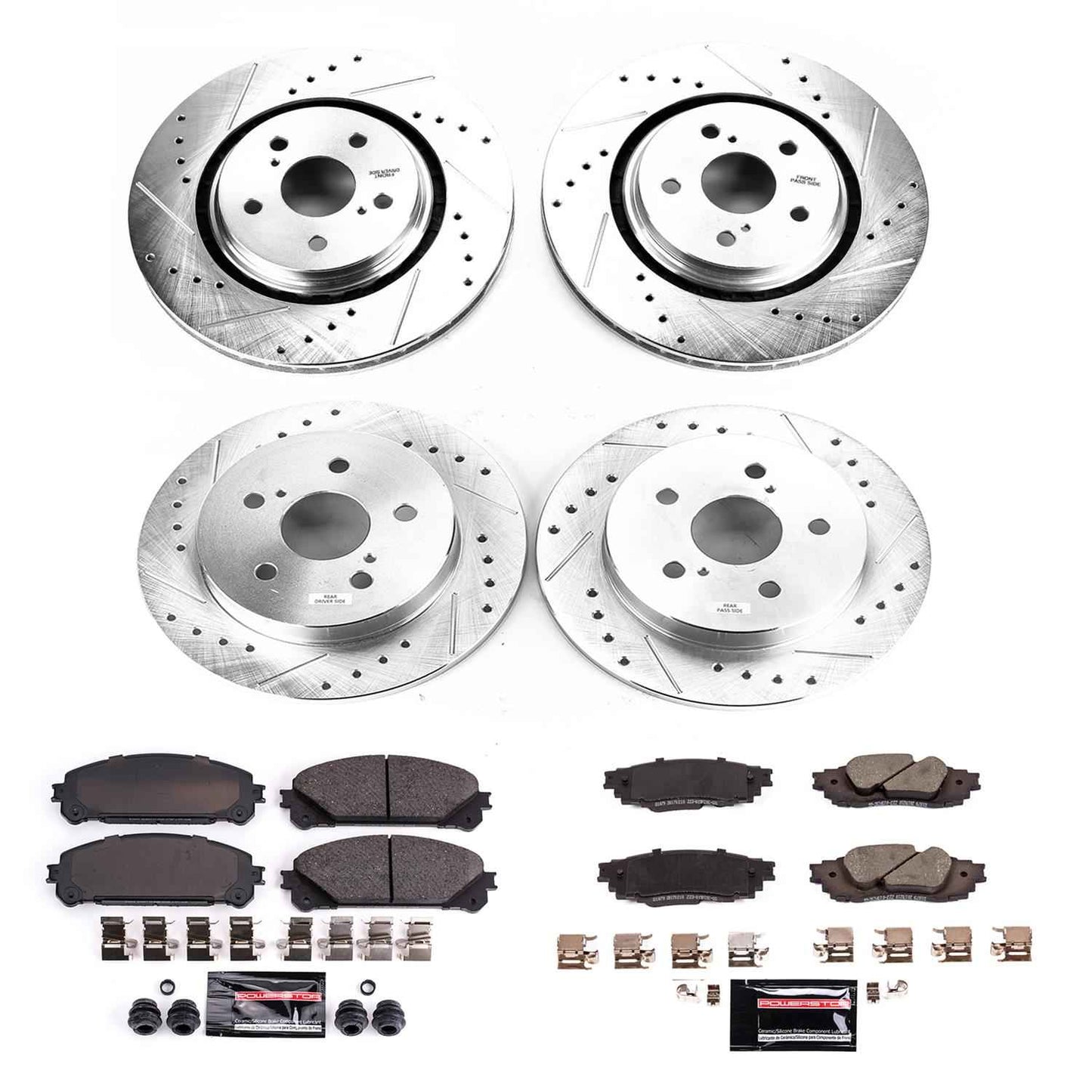 PowerStop Z23 Evolution Sport Brake Upgrade Kits for 2020-2021 AVALON, 2020-2024 CAMRY - K8633
