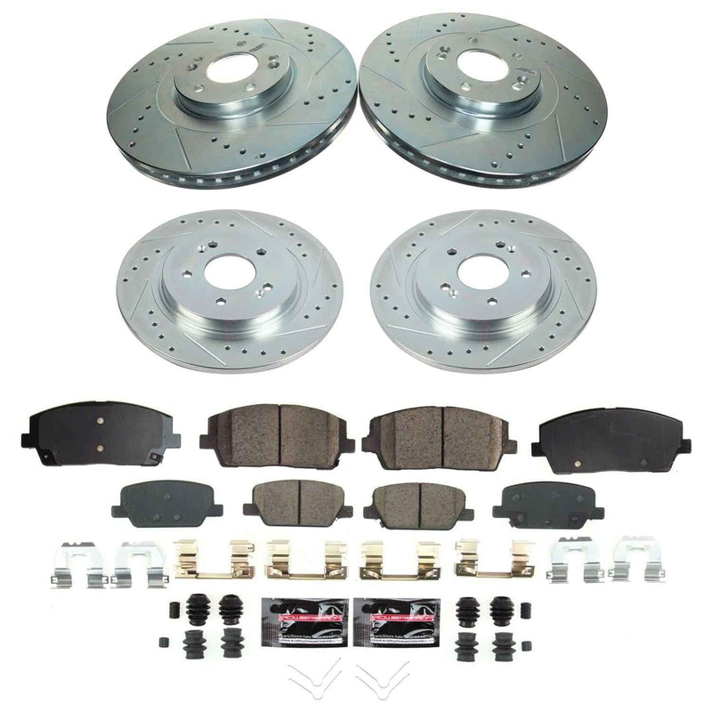 PowerStop Z23 Evolution Sport Brake Upgrade Kits for 2020-2025 PALISADE, 2020-2024 TELLURIDE - K8918 PowerStop Autoparts