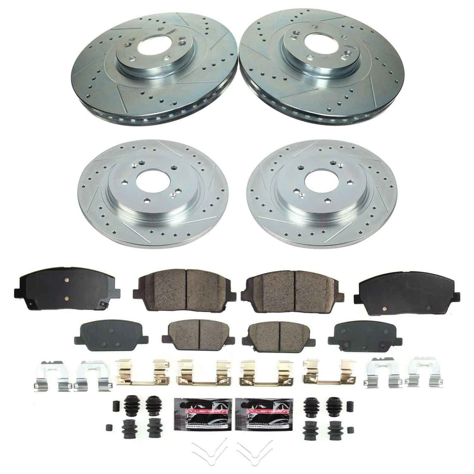 PowerStop Z23 Evolution Sport Brake Upgrade Kits for 2020-2025 PALISADE, 2020-2024 TELLURIDE - K8918