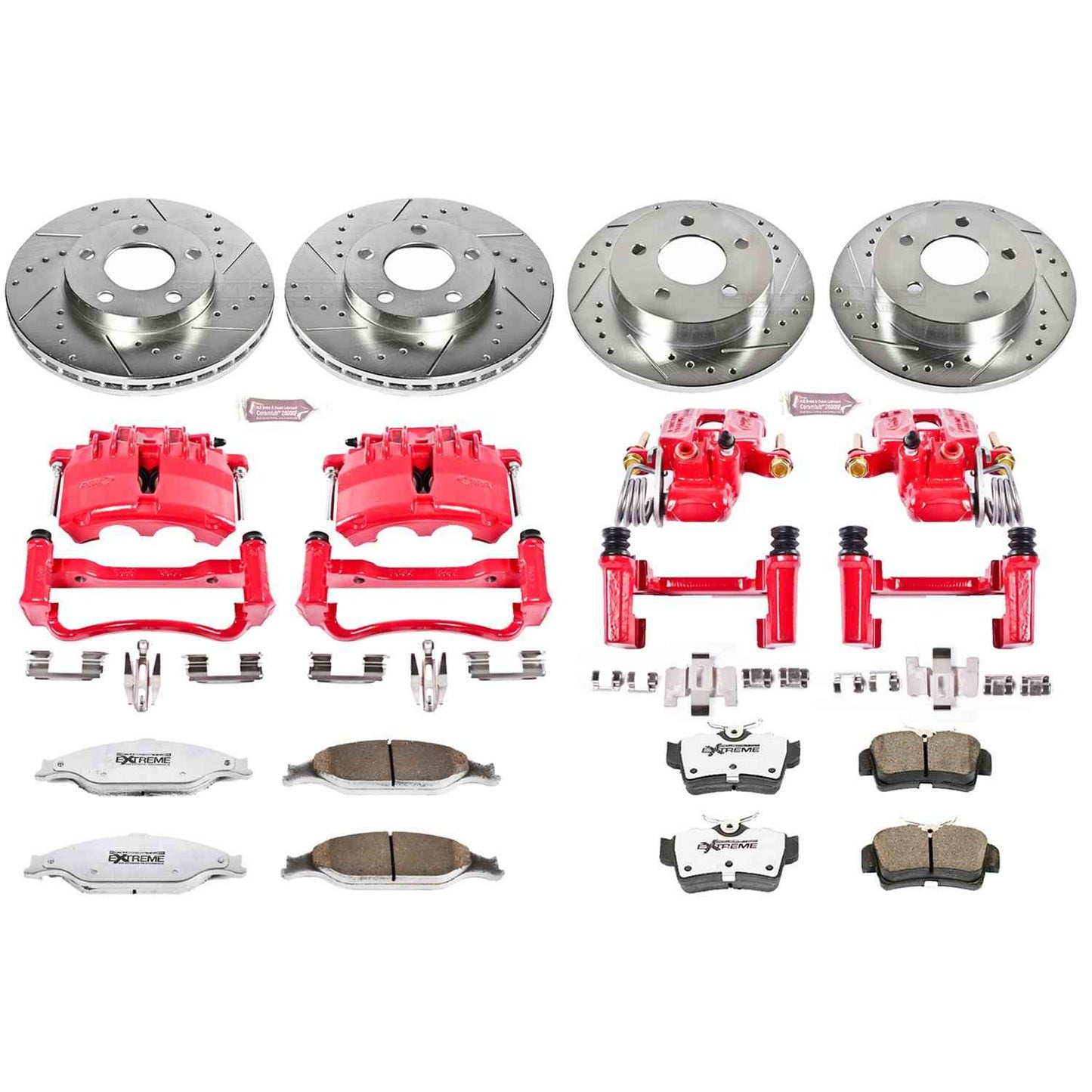 PowerStop Z26 Street Warrior Brake Upgrade Kits with Calipers for 2003-2004 MUSTANG - KC1302A-26