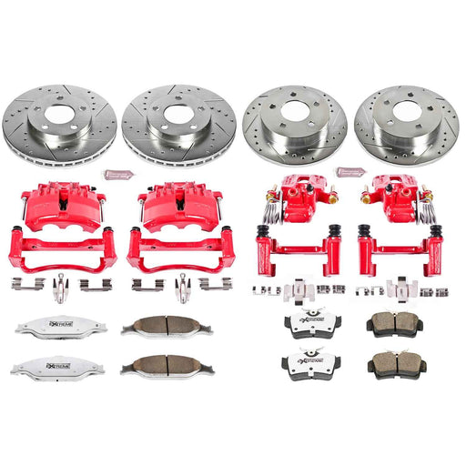 PowerStop Z26 Street Warrior Brake Upgrade Kits with Calipers for 2003-2004 MUSTANG - KC1302A-26 PowerStop Autoparts