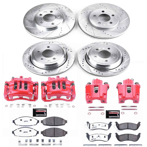 PowerStop Z26 Street Warrior Brake Upgrade Kits with Calipers for 2003-2011 CROWN VICTORIA, GRAND MARQUIS, 2003-2004 MARAUDER - KC1365-26 PowerStop Autoparts
