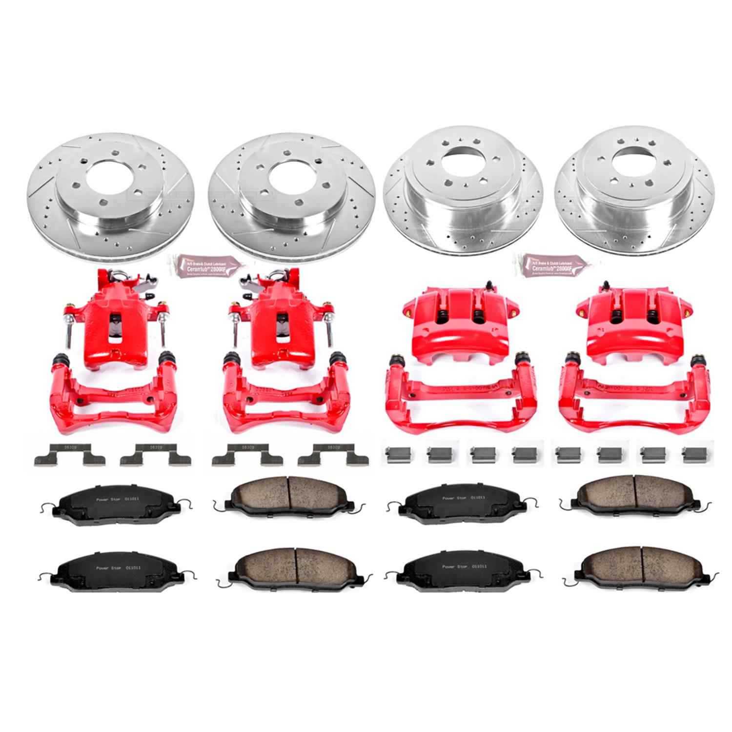 PowerStop Z23 Evolution Sport Brake Upgrade Kits with Calipers for 2005-2010 MUSTANG - KC1381
