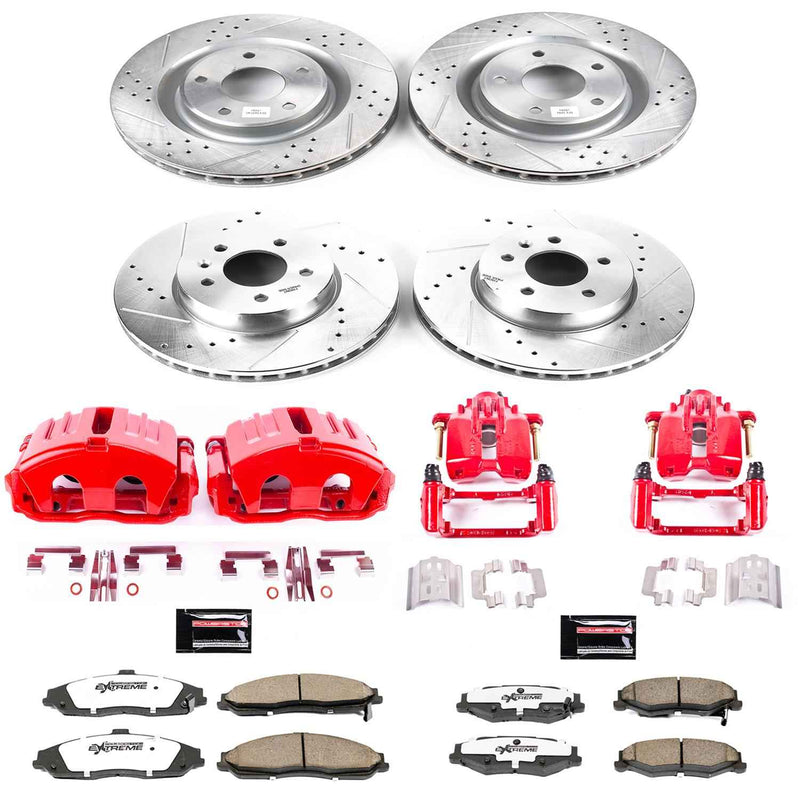 PowerStop Z26 Street Warrior Brake Upgrade Kits with Calipers for 2005-2013 CORVETTE - KC1418B-26 PowerStop Autoparts