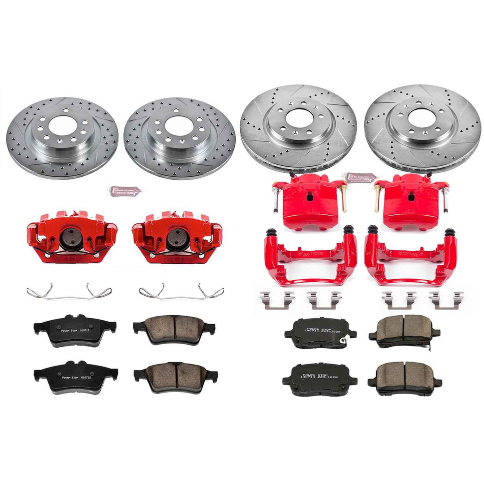 PowerStop Z23 Evolution Sport Brake Upgrade Kits with Calipers for 2007-2010 SKY, 2006-2009 SOLSTICE - KC1434