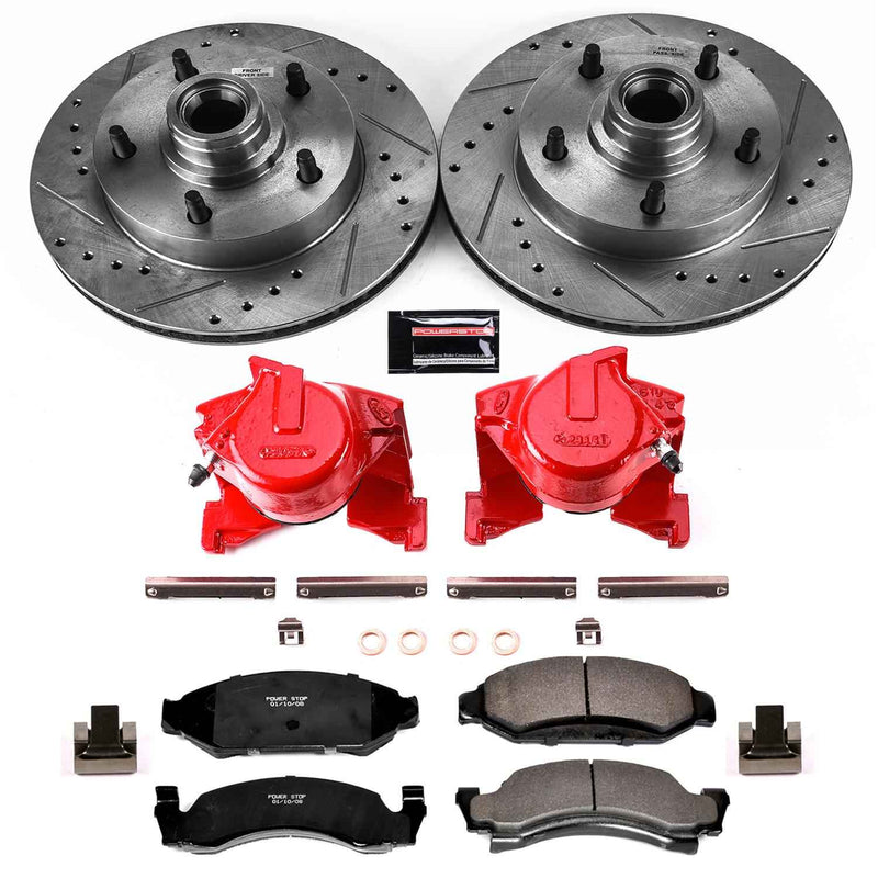 PowerStop Z23 Evolution Sport Brake Upgrade Kits with Calipers for 1987-1993 E-150 ECONOLINE, F-150, 1990-1993 E-150 ECONOLINE CLUB WAGON - KC1766 PowerStop Autoparts