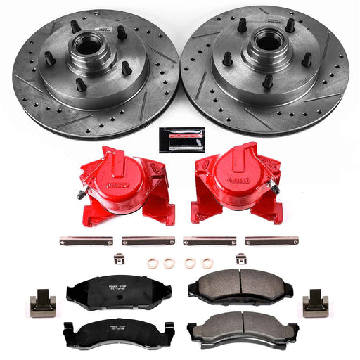 PowerStop Z23 Evolution Sport Brake Upgrade Kits with Calipers for 1987-1993 E-150 ECONOLINE, F-150, 1990-1993 E-150 ECONOLINE CLUB WAGON - KC1766 PowerStop Autoparts
