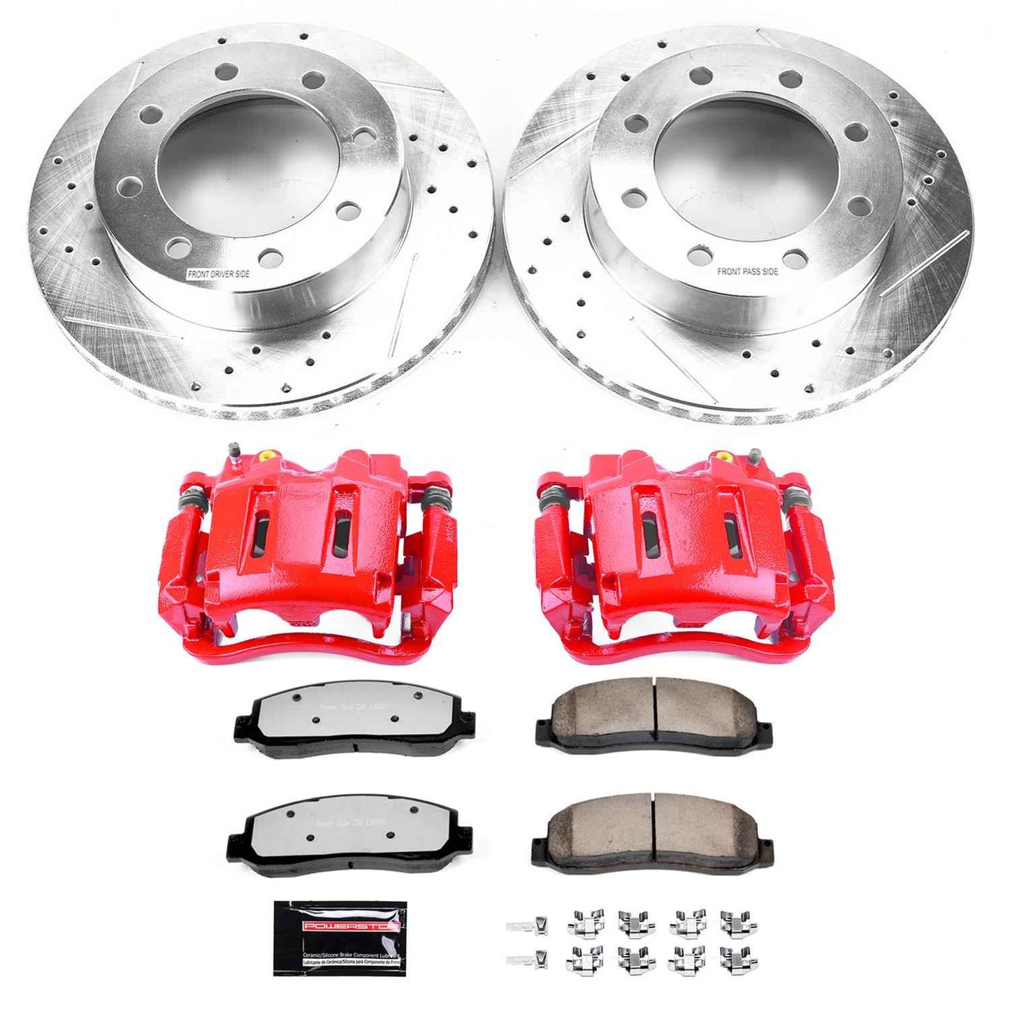 PowerStop Z36 Truck and Tow Brake Upgrade Kits with Calipers for 2005-2008 F-250 SUPER DUTY, 2005-2010 F-350 SUPER DUTY - KC1781-36