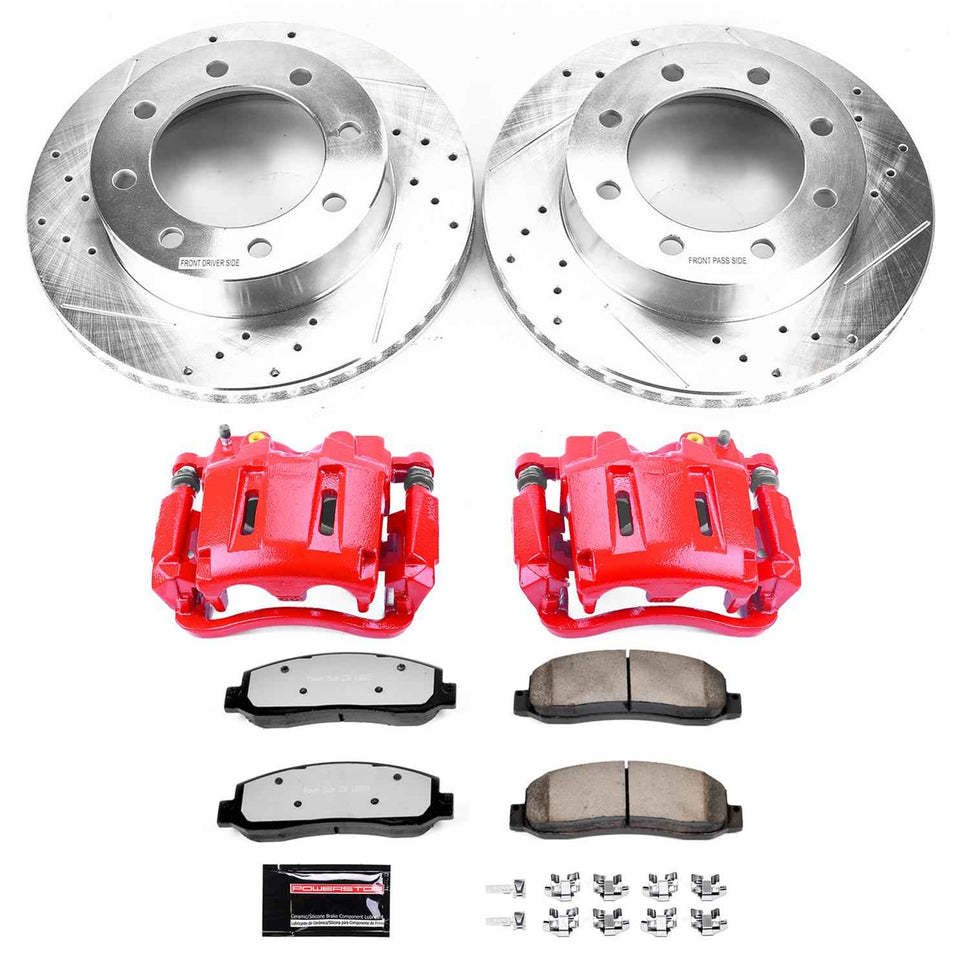 PowerStop Z36 Truck and Tow Brake Upgrade Kits with Calipers for 2005-2008 F-250 SUPER DUTY, 2005-2010 F-350 SUPER DUTY - KC1781-36