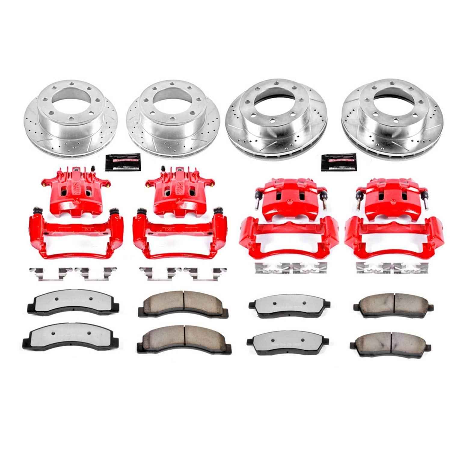 PowerStop Z36 Truck and Tow Brake Upgrade Kits with Calipers for 1999 F-250 SUPER DUTY, F-350 SUPER DUTY - KC1887-36