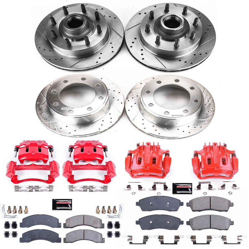 PowerStop Z23 Evolution Sport Brake Upgrade Kits with Calipers for 2000-2002 EXCURSION, F-250 SUPER DUTY, F-350 SUPER DUTY - KC1894A PowerStop Autoparts