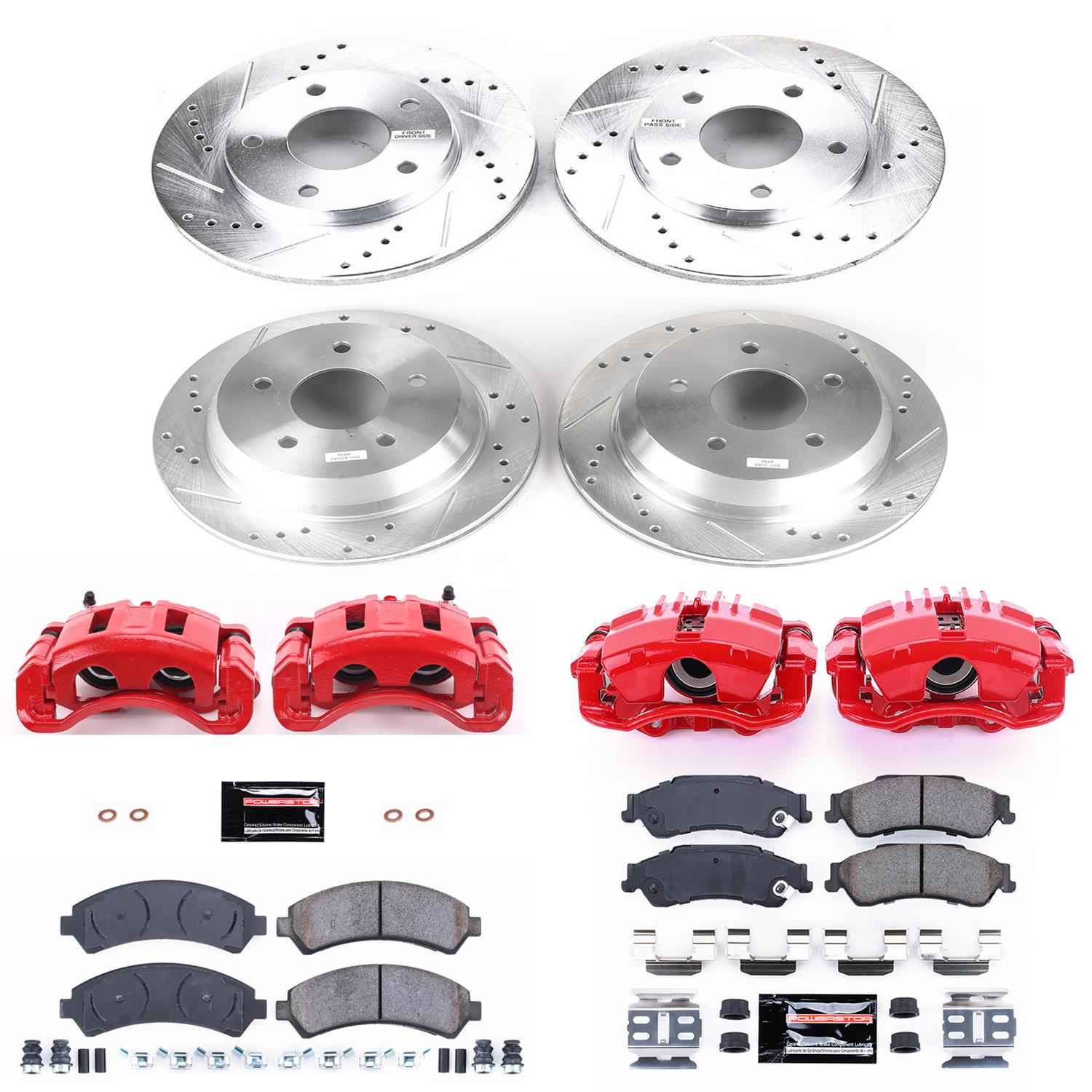 PowerStop Z23 Evolution Sport Brake Upgrade Kits with Calipers for 1998-2005 BLAZER, 1998-2001 JIMMY - KC2006