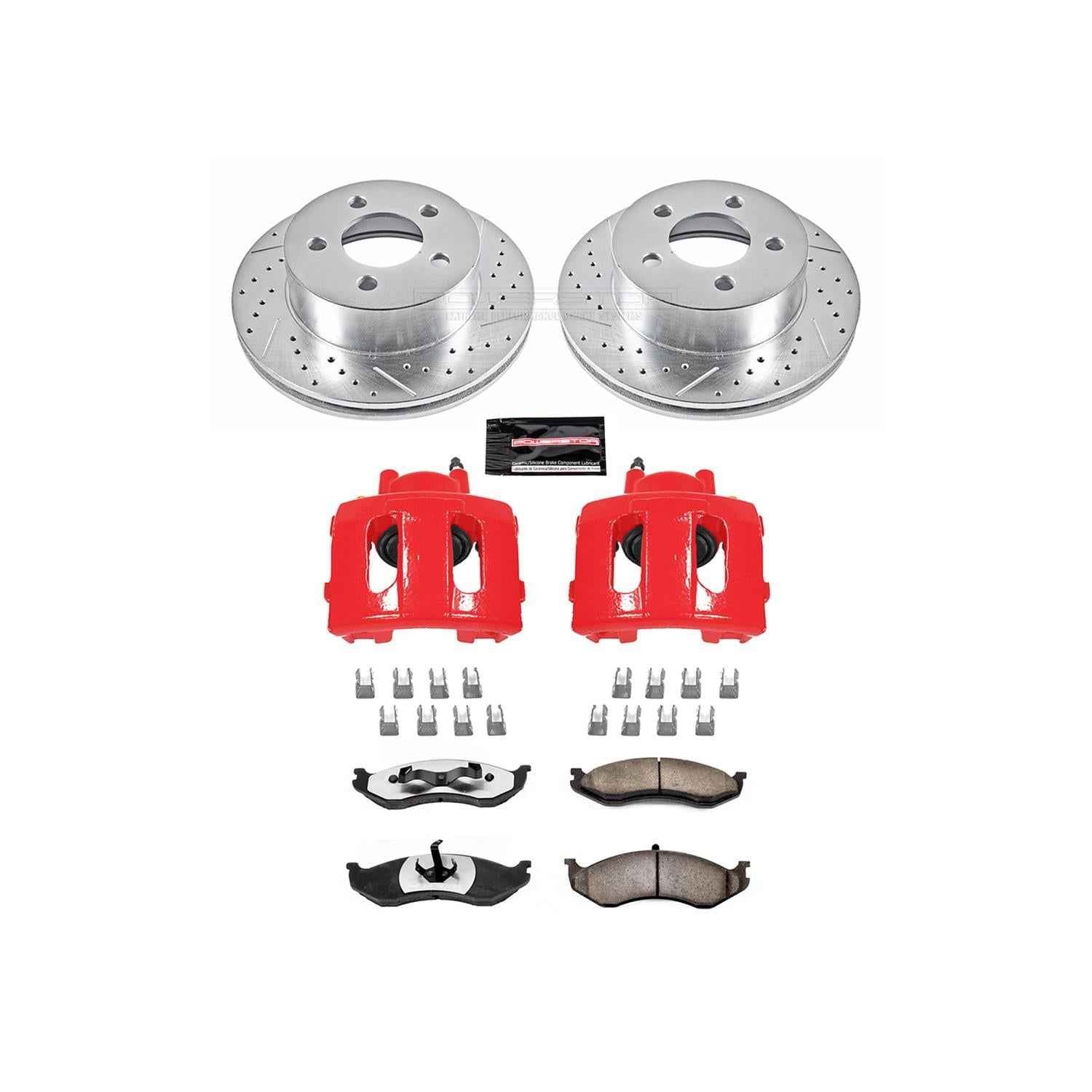 PowerStop Z36 Truck and Tow Brake Upgrade Kits with Calipers for 1999-2001 CHEROKEE, 1999-2006 WRANGLER - KC2152-36
