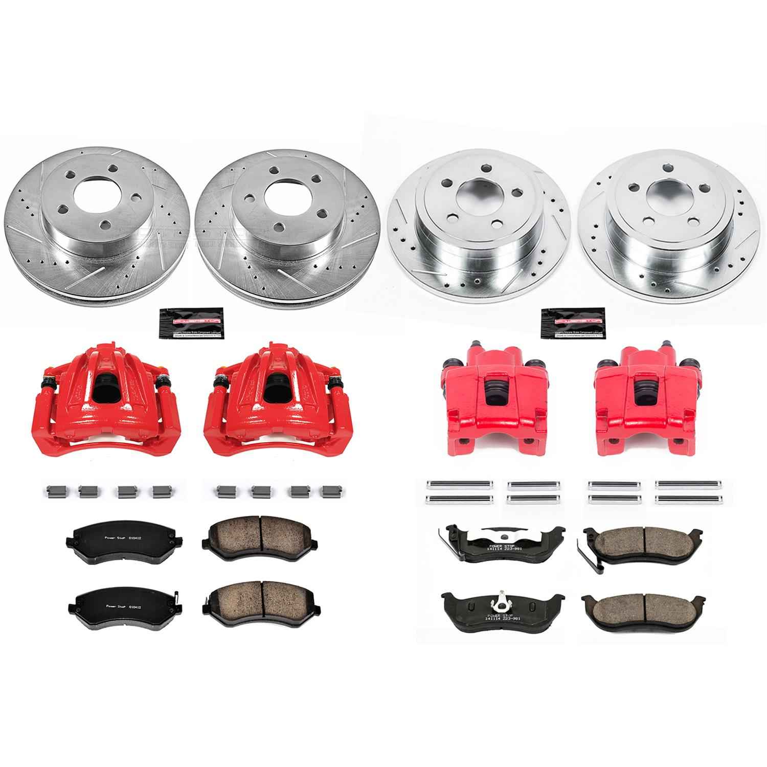 PowerStop Z23 Evolution Sport Brake Upgrade Kits with Calipers for 2003-2007 LIBERTY - KC2162