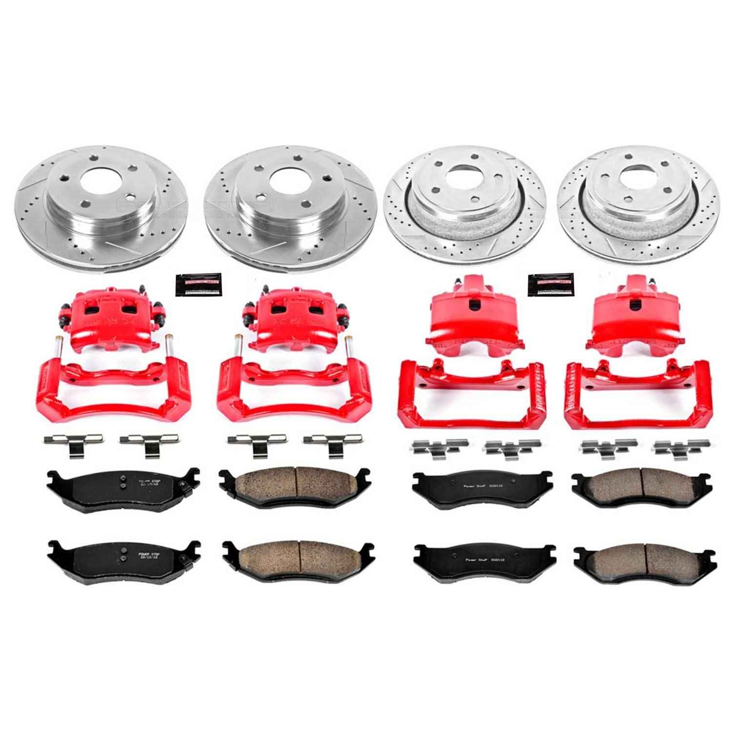 PowerStop Z23 Evolution Sport Brake Upgrade Kits with Calipers for 2003-2005 RAM 1500 - KC2168