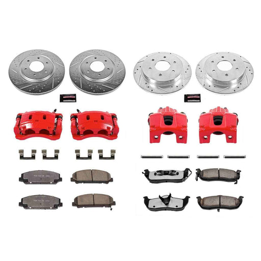 PowerStop Z36 Truck and Tow Brake Upgrade Kits with Calipers for 2008-2010 TITAN, QX56, 2007-2011 ARMADA - KC2805-36 PowerStop Autoparts