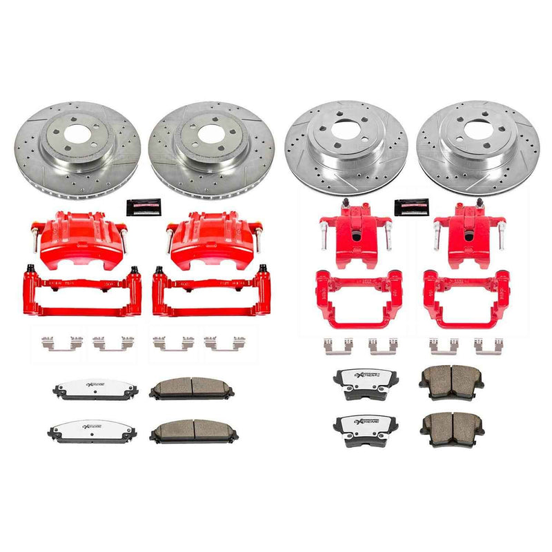 PowerStop Z26 Street Warrior Brake Upgrade Kits with Calipers for 2012-2020 CHARGER, CHALLENGER, 2012-2021 300 - KC2853A-26 PowerStop Autoparts