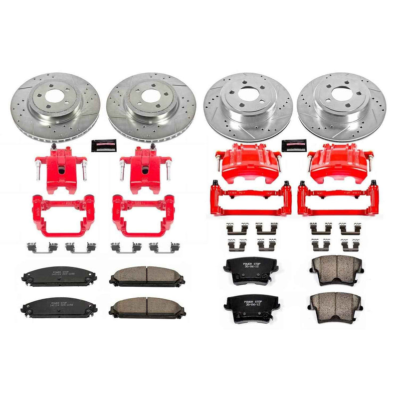 PowerStop Z23 Evolution Sport Brake Upgrade Kits with Calipers for 2012-2020 CHARGER, CHALLENGER, 2012-2021 300 - KC2853A PowerStop Autoparts