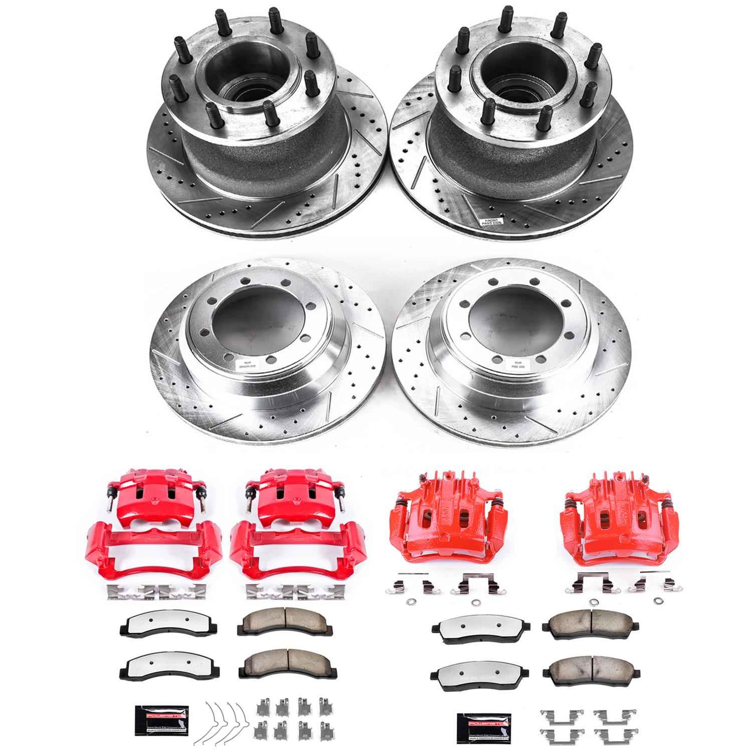 PowerStop Z36 Truck and Tow Brake Upgrade Kits with Calipers for 2000-2002 F-350 SUPER DUTY - KC2868A-36