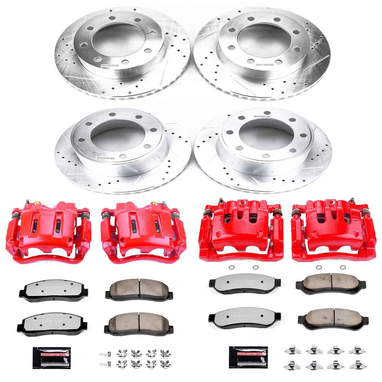 PowerStop Z36 Truck and Tow Brake Upgrade Kits with Calipers for 2007-2008 F-250 SUPER DUTY, 2007-2010 F-350 SUPER DUTY - KC2895-36