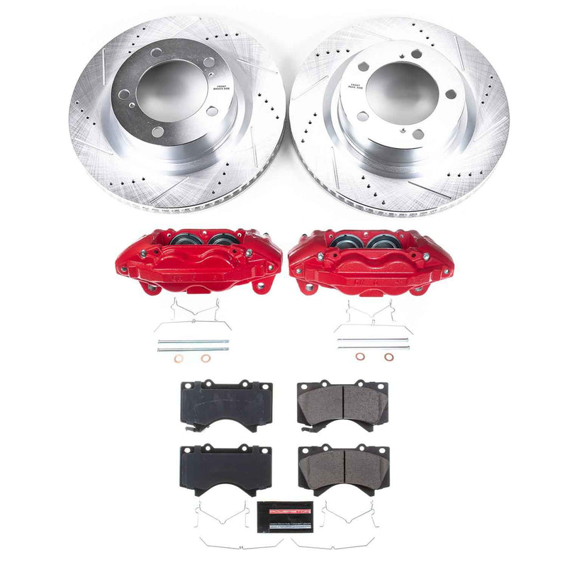 PowerStop Z36 Truck and Tow Brake Upgrade Kits with Calipers for 2016-2022 SEQUOIA, 2015-2021 TUNDRA - KC2952B-36 PowerStop Autoparts