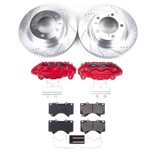 PowerStop Z36 Truck and Tow Brake Upgrade Kits with Calipers for 2016-2022 SEQUOIA, 2015-2021 TUNDRA - KC2952B-36 PowerStop Autoparts