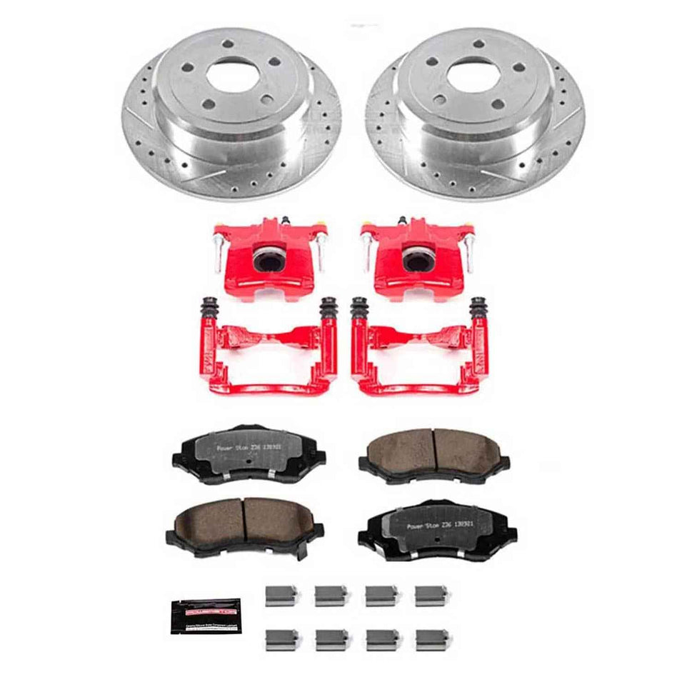 PowerStop Z36 Truck and Tow Brake Upgrade Kits with Calipers for 2007-2017 WRANGLER, 2018 WRANGLER JK - KC3090-36