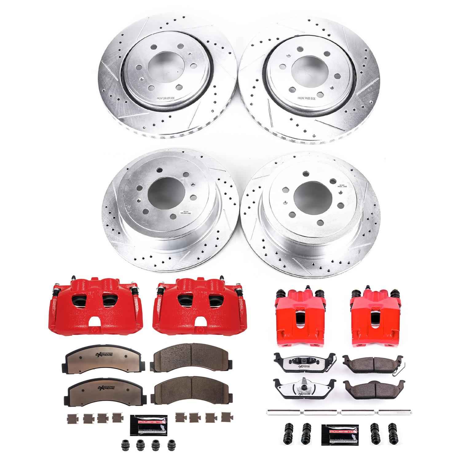 PowerStop Z36 Truck and Tow Brake Upgrade Kits with Calipers for 2010-2011 F-150 - KC3166-36