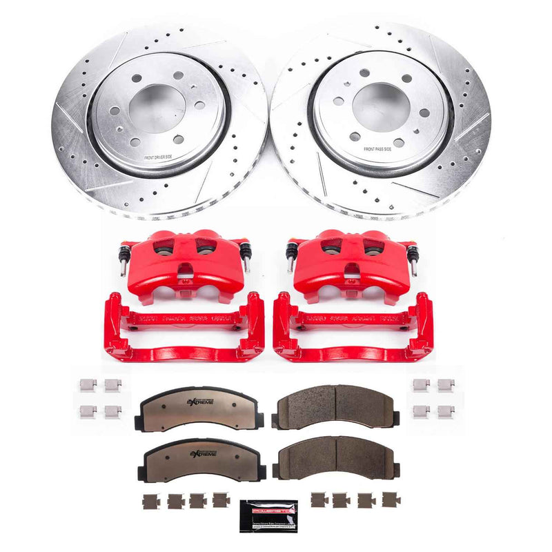 PowerStop Z36 Truck and Tow Brake Upgrade Kits with Calipers for 2012-2020 F-150 - KC3167A-36 PowerStop Autoparts