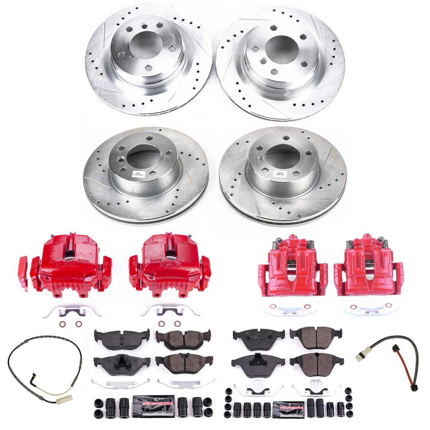 PowerStop Z23 Evolution Sport Brake Upgrade Kits with Calipers for 2007 328I, 328XI - KC4103