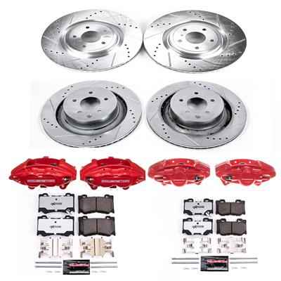 PowerStop Z26 Street Warrior Brake Upgrade Kits with Calipers for 2009-2019 370Z, 2008-2013 G37, 2014-2015 Q60 - KC4138A-26