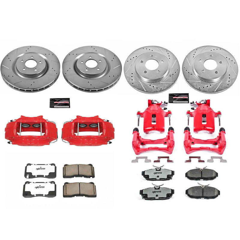PowerStop Z26 Street Warrior Brake Upgrade Kits with Calipers for 2011-2014 MUSTANG - KC4148-26 PowerStop Autoparts