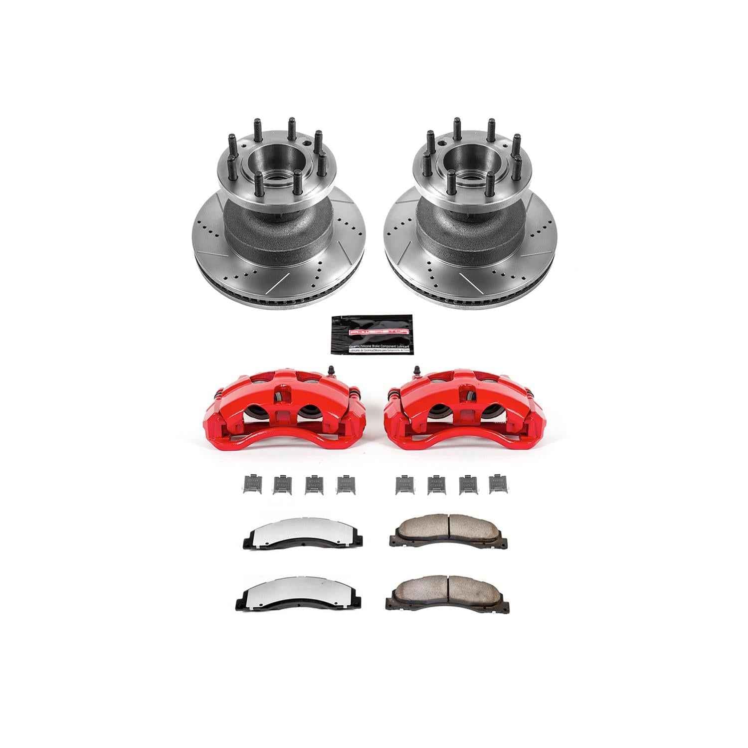 PowerStop Z36 Truck and Tow Brake Upgrade Kits with Calipers for 2008-2025 E-350 SUPER DUTY, E-450 SUPER DUTY - KC4717-36