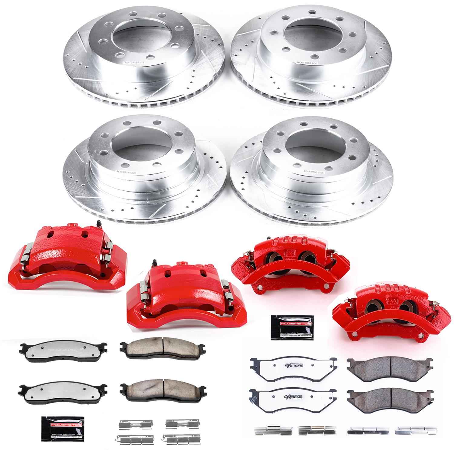 PowerStop Z36 Truck and Tow Brake Upgrade Kits with Calipers for 2003-2008 RAM 3500, RAM 2500, 2006-2008 RAM 1500 - KC5468-36