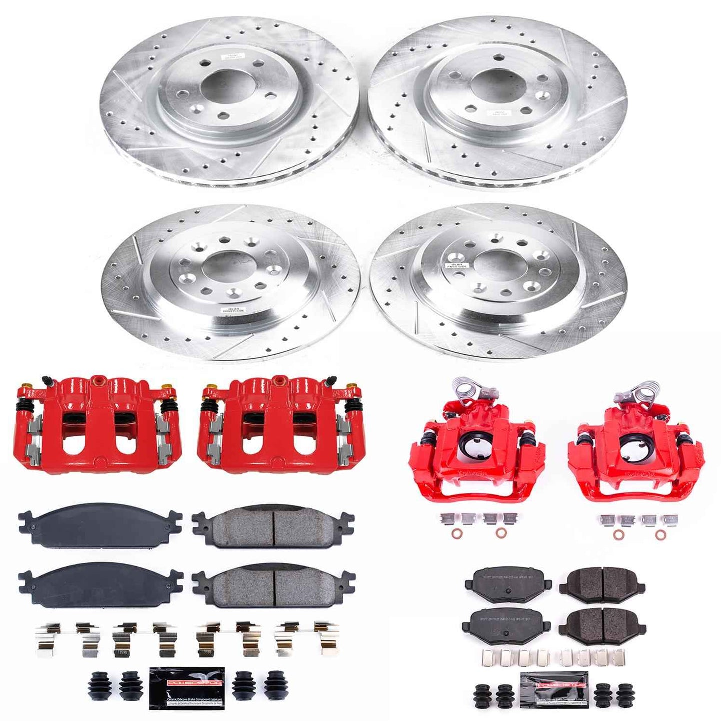 PowerStop Z23 Evolution Sport Brake Upgrade Kits with Calipers for 2009 FLEX, 2009-2010 MKS - KC5510