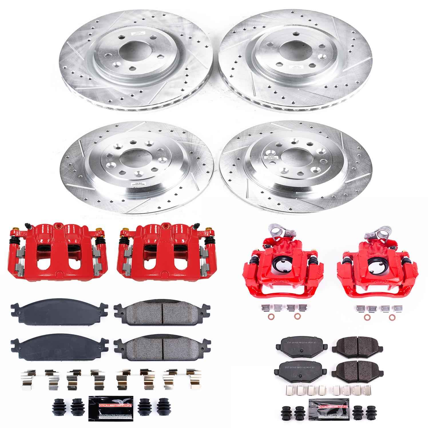 PowerStop Z23 Evolution Sport Brake Upgrade Kits with Calipers for 2009 FLEX, 2009-2010 MKS - KC5510