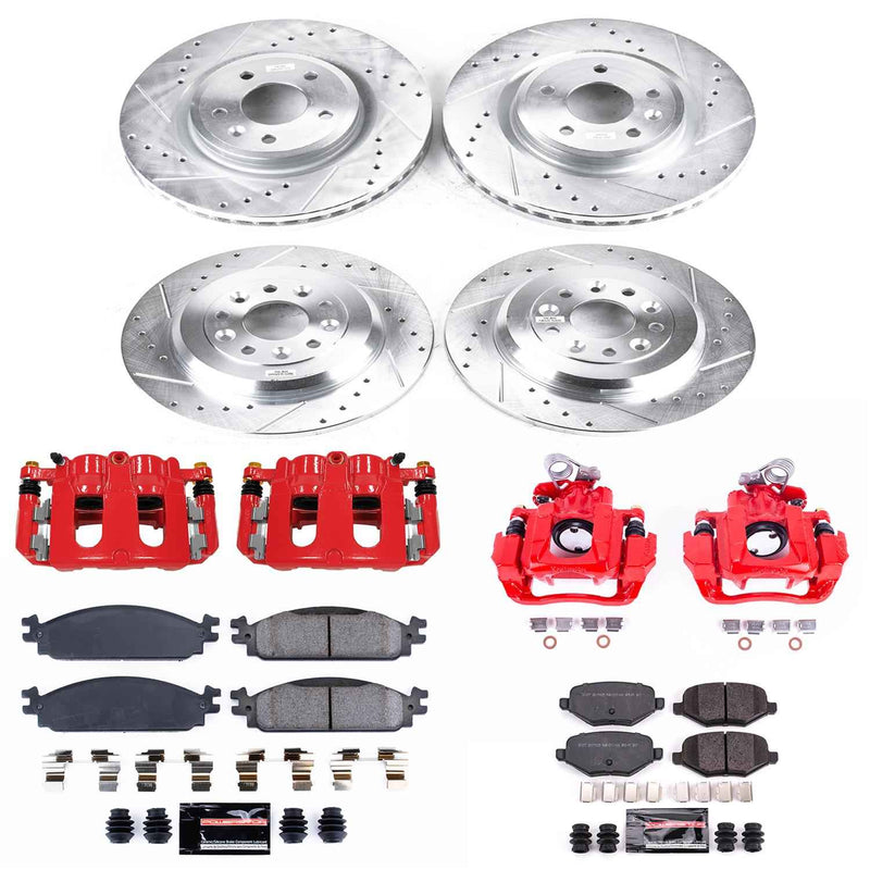 PowerStop Z23 Evolution Sport Brake Upgrade Kits with Calipers for 2009 FLEX, 2009-2010 MKS - KC5510 PowerStop Autoparts